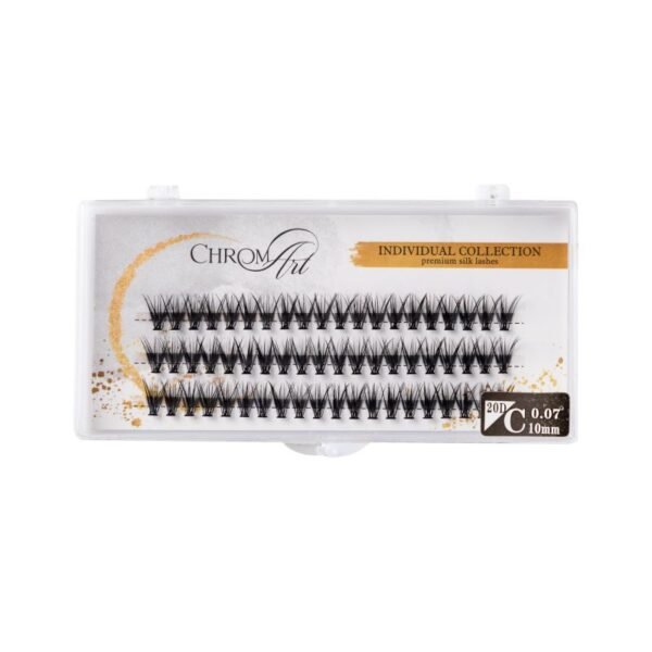 Gene false ChromArt Premium Silk Lashes Curbură C 10