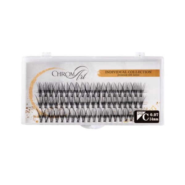 Gene false ChromArt Premium Silk Lashes Curbură C 14