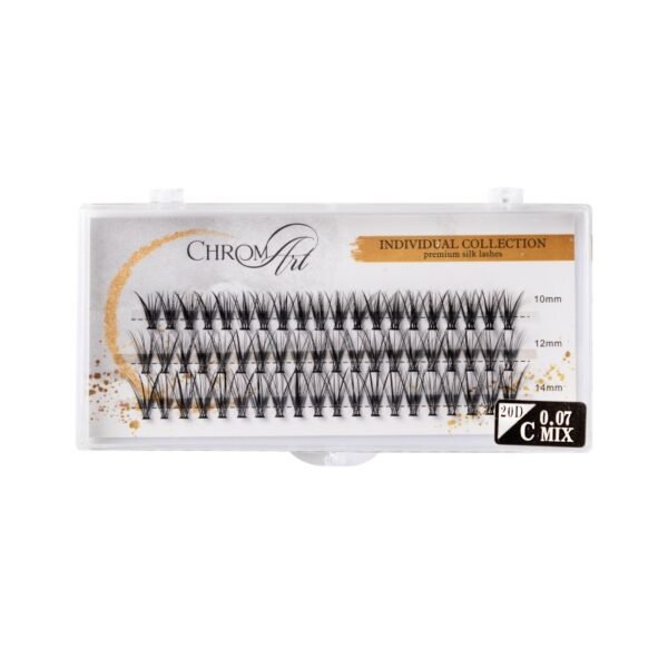 Gene false ChromArt Premium Silk Lashes Curbură C MIX