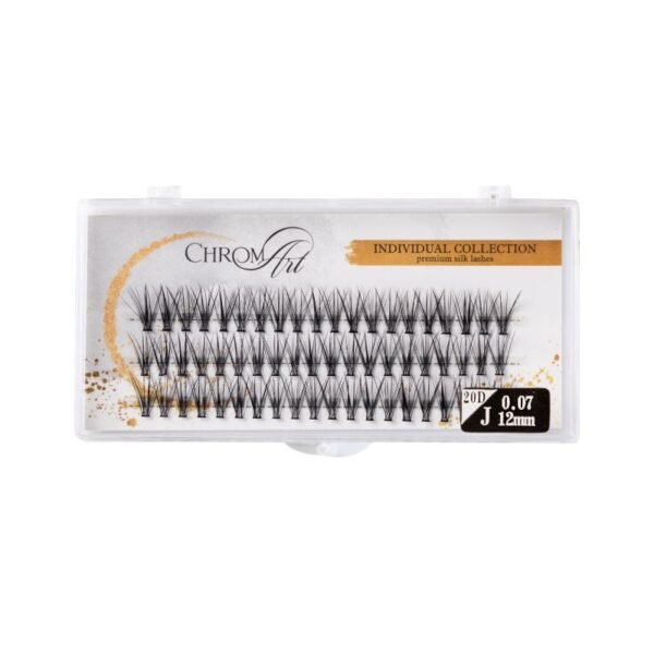 Gene false ChromArt Premium Silk Lashes Curbură J 12