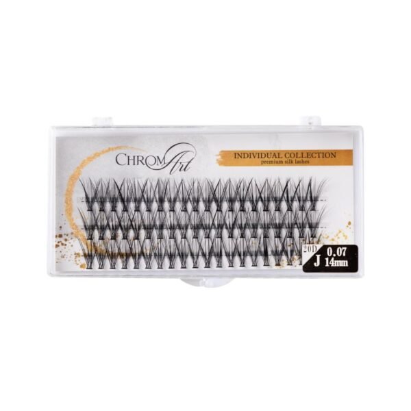 Gene false ChromArt Premium Silk Lashes Curbură J 14