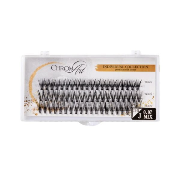 Gene false ChromArt Premium Silk Lashes Curbură J MIX