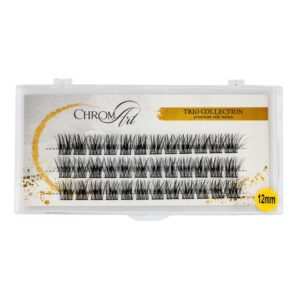 Gene false ChromArt Premium Silk Lashes Curbură Trio 12