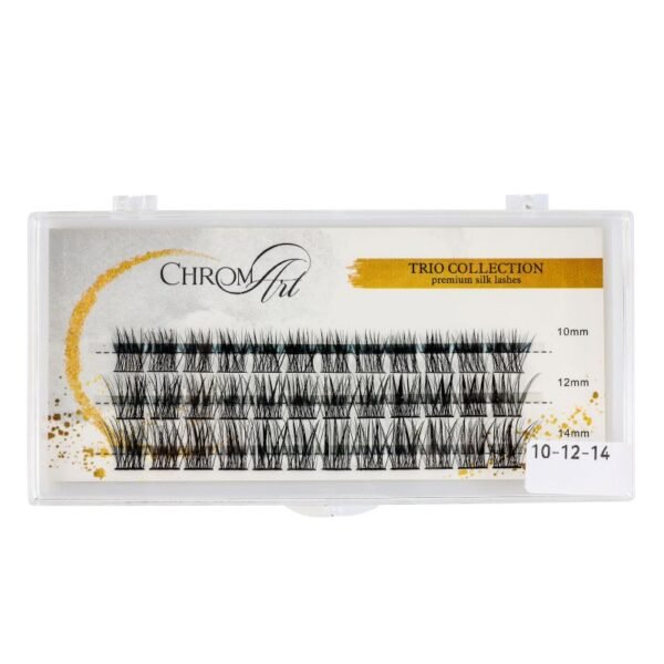 Gene false ChromArt Premium Silk Lashes Curbură Trio MIX